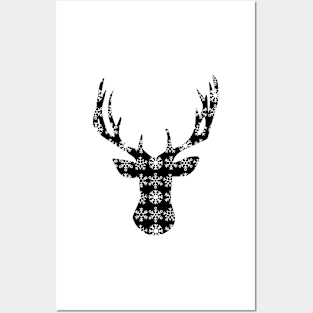 Christmas Deer - geometric vector art Posters and Art